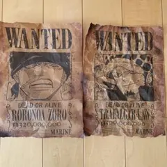 ワンピース 手配書 ポスター 2枚セットロロノアゾロ、 トラファルガーロー