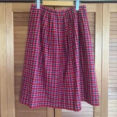 【未使用】ヨークランド♡刺繍入りチェック柄スカートのサムネイル