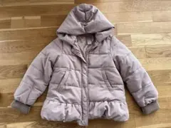 薄紫 中綿コート 150cm フード付き