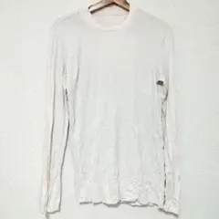 ホワイト 長袖 Tシャツ　XS シンプル 無地