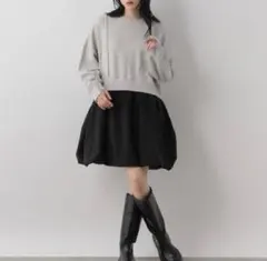 LOWRYS FARM バルーンスカートドッキングワンピース