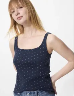 UNIQLO ポインテールタンクトップ チェリー柄 Mサイズ