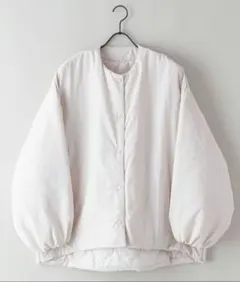 サイドファスナー　ビッグシルエット　ノーカラーブルゾン　Ｍサイズ