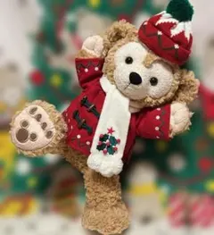 超童顔 ダッフィー Sサイズ ぬいぐるみ ポーズも取れて自立可能 クリスマスコス