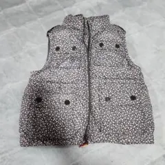 花柄ダウンベスト Sサイズ 120cm