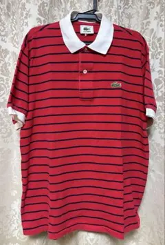 ラコステ LACOSTE ボーダー ポロシャツ メンズ M