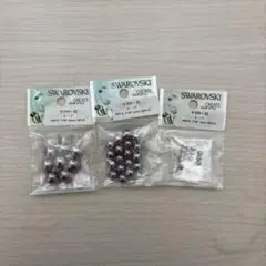 パーツクラブ　スワロフスキー モーヴ 8mm 6mm 3mm