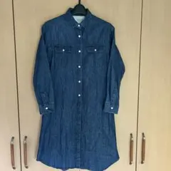 無印　デニムシャツワンピース Sサイズ