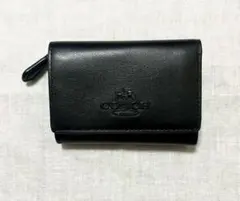 極美品✨COACH コーチ 三つ折り財布 ブラック