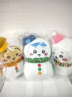 ちいかわエニマイくじ雪だるま ぬいぐるみ 3体セットA賞B賞C賞