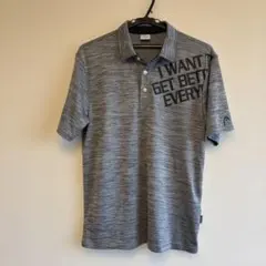 グレー ポロシャツ