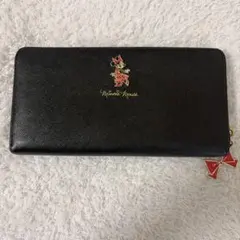 ミニーマウス×ランバン 長財布 ブラック