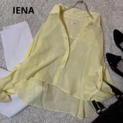 2024SSイエナIENA　ラミーショートシャツ　リネンシャツ　麻 イエロー　黄のサムネイル
