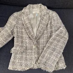 最終　　美品！　ツィード　ジャケット　ベージュ系
