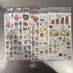 大人の図鑑シール　たまごっち　プチプチ　おみせっち　4サイズステッカー