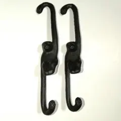 【美品】南部鉄器鋳鉄製 サル型 S字フック 吊り手