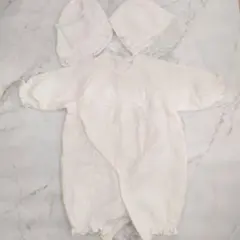 新品未使用　セレモニードレス　ホワイト ベビードレスと帽子セット