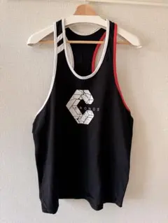 クロノス×Olympia タンクトップ CRONOS STRETCH FRIES TANKTOP【BLACK】