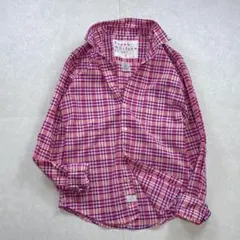 【美品】Frank&Eileen BARRY チェックシャツ レッド系 XS