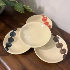 清水六兵衛　作　五代目　一力亭　皿　5枚セット　京焼 清水六兵衛 作 五代目 一力亭 皿 5枚セット 京焼