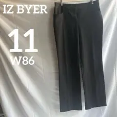 IZ BYER レディース 黒 スラックス 11 シンプルズボン　イズ・バイヤー