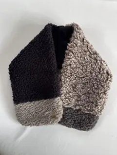 ハンドメイド リバーシブル ボアバイカラーミニマフラー