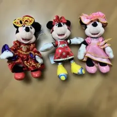 ディズニー　マスコット　ストラップ　 3体セット ミッキーマウス　ミニーマウス