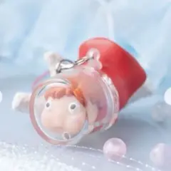 スタジオジブリ 崖の上のポニョ ぶらりんホルダー おさかなからおんなのこ スタジオジブリ 崖の上のポニョ ぶらりんホルダー おさかなから