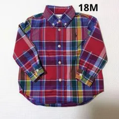 美品　Ralph Lauren マルチカラー チェックシャツ 18M 85cm