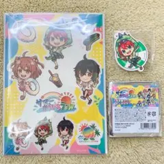 未使用【カラフルピーチ】じゃぱぱ　サマーランド　ラバーキーホルダー　シール