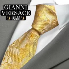 極美品✨GIANNI VERSACE ネクタイ メデューサ ジャガード 光沢 絹