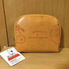 PEANUTS スヌーピー ポーチ ブラウン 新品のサムネイル