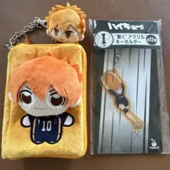 値下げ！ハイキュー 日向翔陽 まとめ売り アクリル キーホルダー ポーチ ぬいば