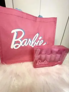 【2点セットタグ付き！！】Barbieトートバッグトラベル用詰め替え容器セット