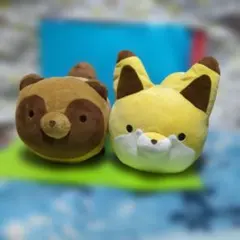 タヌキとキツネ ころりんフレンズ でっかいぬいぐるみ 全2種セットのサムネイル