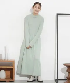 NANO universeミントグリーンロングワンピース