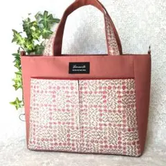 リバティ　スリーピングローズ　ハンドメイド トートバッグ