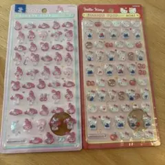 【正規品】ハローキティ メロディ ボンボンドロップミニシール 2シートセット
