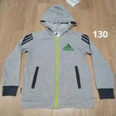 adidas キッズ パーカー 130cm グレー