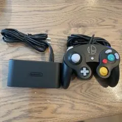 ゲームキューブコントローラー スマブラブラック Switch接続タップ