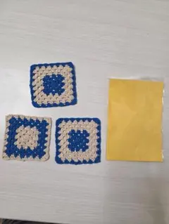 レース鍵編み　ハンドメイド　コースター