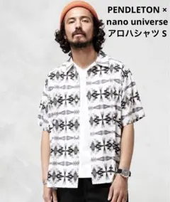 ペンドルトン × nano universe アロハシャツ Sのサムネイル