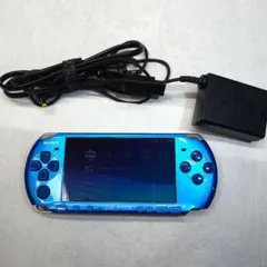 SONY PSP 本体 青色 充電接続ケーブル、SDカード付