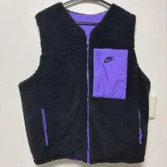 Nike フリースジャケット リバーシブル黒/紫