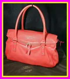 最終値下げ Kate spade ショルダーバッグ レッド レザー 袋付 ＊74