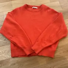 UNIQLO:C ユニクロ　スムースコットンクルーネックセーター　オレンジ　M