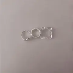 リング 3点セット バタフライ ハート
