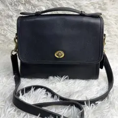 Vintage Coach オールドコーチ ショルダーバッグ 黒 90s USA