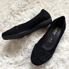Gabor comfort ビジュー フラットパンプス 黒 3½ 22.5cmのサムネイル