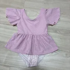 水着　110 120 ピンク　レース